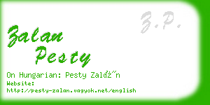 zalan pesty business card